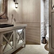 גימור אמבטיה בבית עץ: רעיונות לתיקון ועיצוב