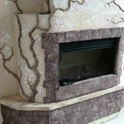 Fireplace decoration: we use plaster