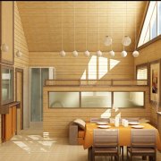 الديكور الداخلي منزل الأخشاب: أفكار التصميم