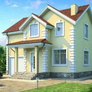 Décoration extérieure de la maison avec du plâtre: choisissez l'option
