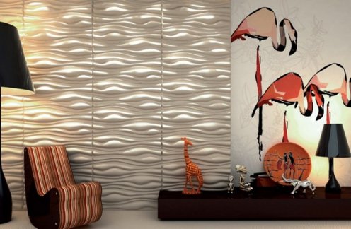 Panneaux muraux 3D pour la décoration intérieure en aluminium