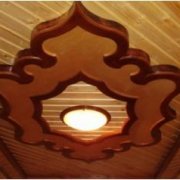 Finishing the ceiling in the log house: original solutions