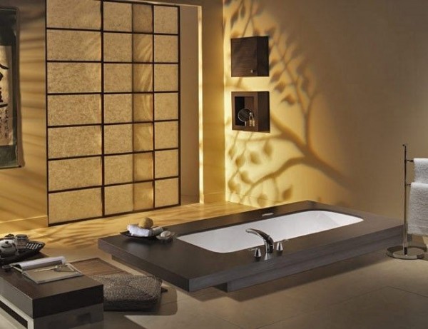 Salle de bain de style japonais