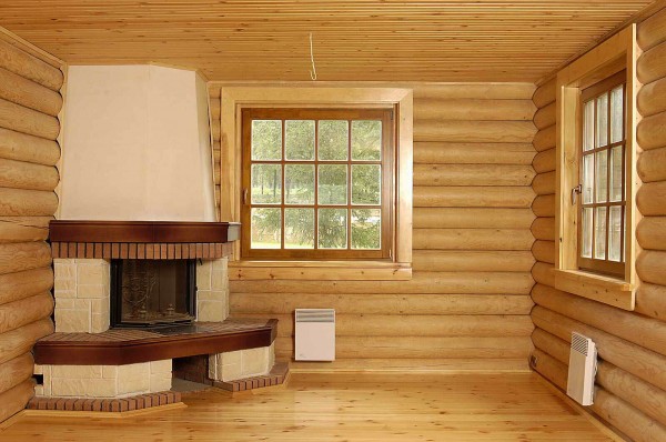 Block house dans la décoration intérieure d'une maison en bois