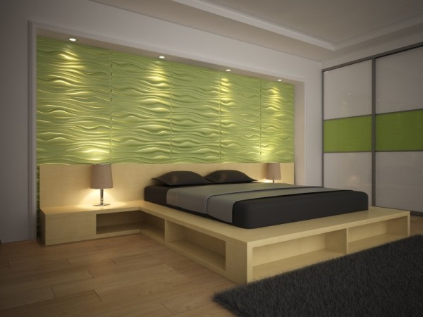 Panneaux écologiques en bambou dans la conception de la chambre
