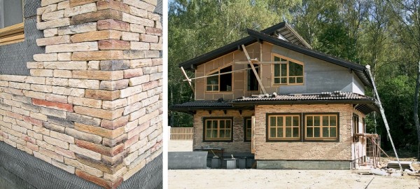 Si la maison est en bois, appliquez d'abord le filet et ce n'est qu'après que le style