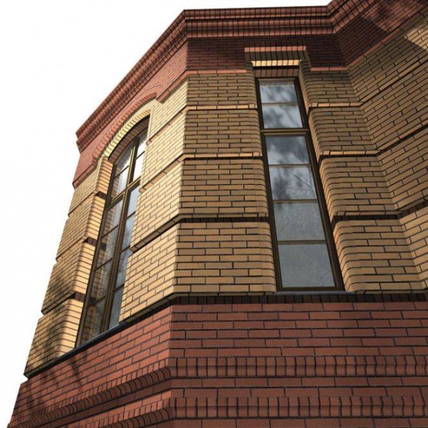 House facade design: brick finish