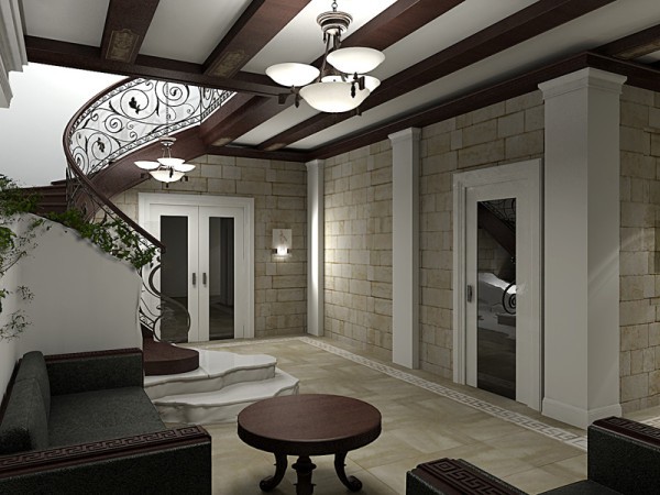 Design d'intérieur en maçonnerie de briques de silicate