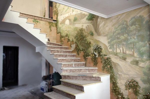 Peintures murales modernes en design d'intérieur
