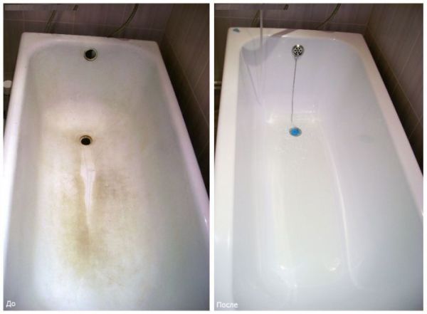 Ancienne salle de bain avant et après la peinture