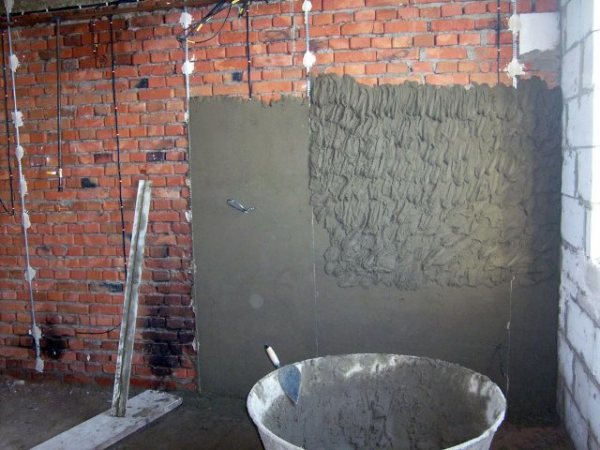 Photo d'application de plâtre de ciment