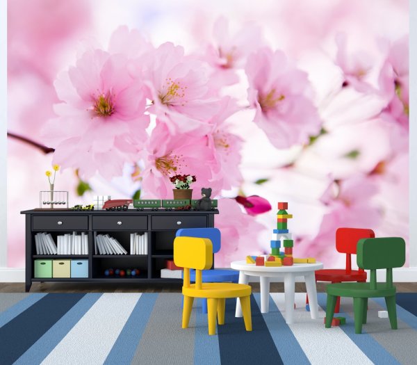Fleurs de Sakura à l'intérieur d'une chambre d'enfant