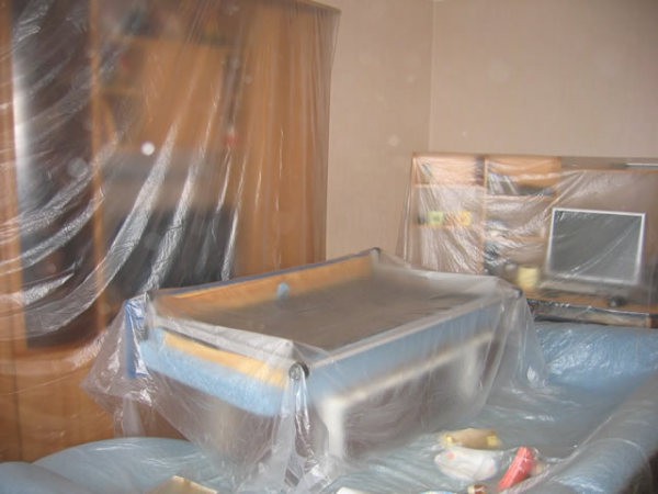 Protection des meubles lors du retrait du papier peint