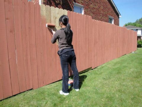 Peinture de clôture bricolage