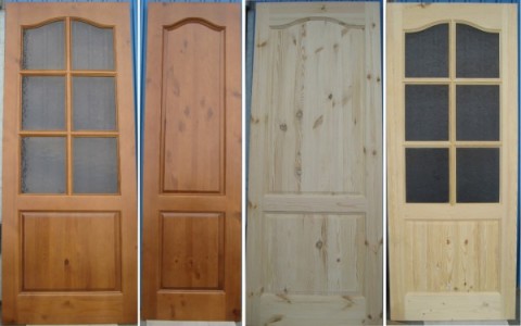Pannelli di porte in legno dolce in diversi colori