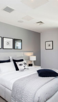 استخدام درجات الألوان الباردة في تصميم غرفة النوم