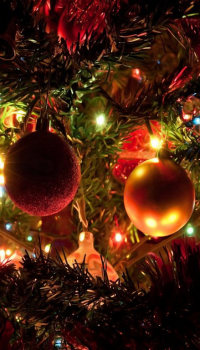 Boules et guirlandes d'arbres de Noël