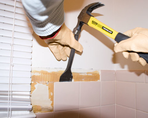Removing Drywall Tiles