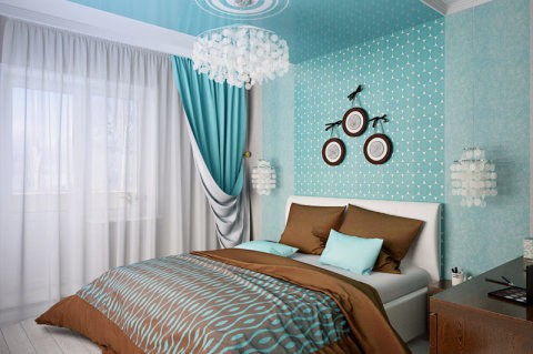 Chambre turquoise