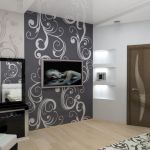 El diseño del papel tapiz en la habitación puede contrastar entre sí o tener el mismo adorno, que solo difiere en la sombra.
