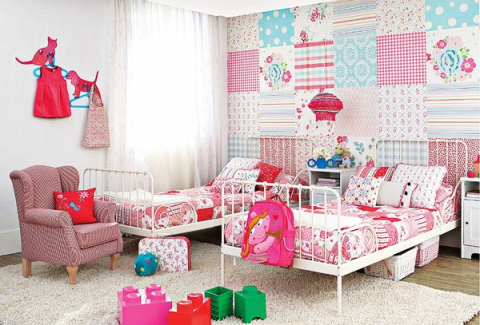 Çocuk odasının mükemmel dekorasyonu.