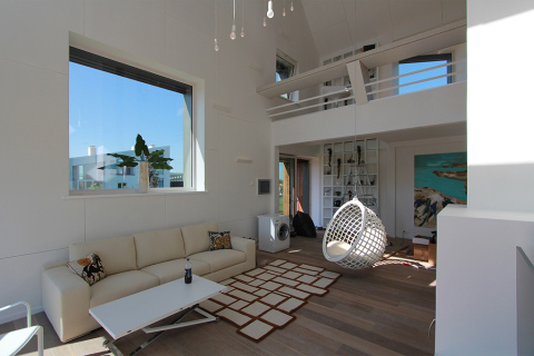 Design og layout af et af lokalerne i et aktivt hus