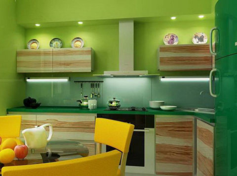 Scegli una tonalità verde per la cucina