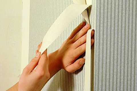 We remove self-adhesive wallpapers