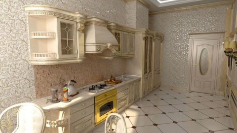 Стандартното въплъщение на класическия стил в кухненския интериор
