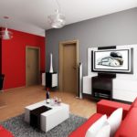 Two contrasting colors for living room walls
