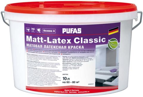 Latex matt paint: abrasion resistant