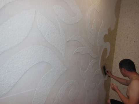 Lukisan dua warna kertas dinding cecair