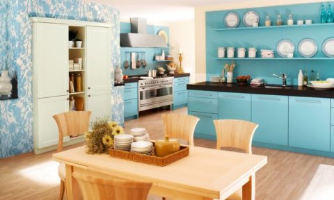 Modrá kuchyňa