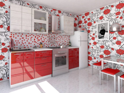 Màu đỏ trong nội thất nhà bếp