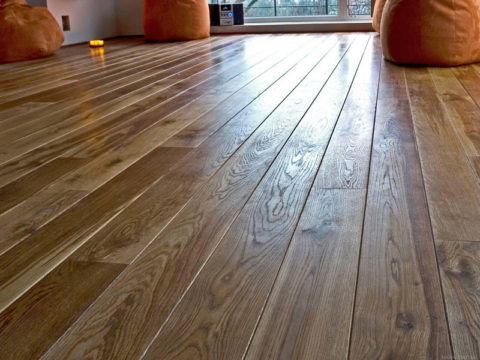 Wooden floor in the country