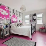 For the room of a teenager, you can use murals with comic elements.