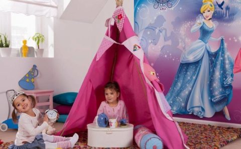 A las niñas pequeñas les gustan las princesas y las hadas: estos murales decorarán el área de juego