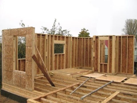 The construction of a frame-panel house