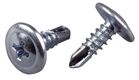 Galvanized screws with drills